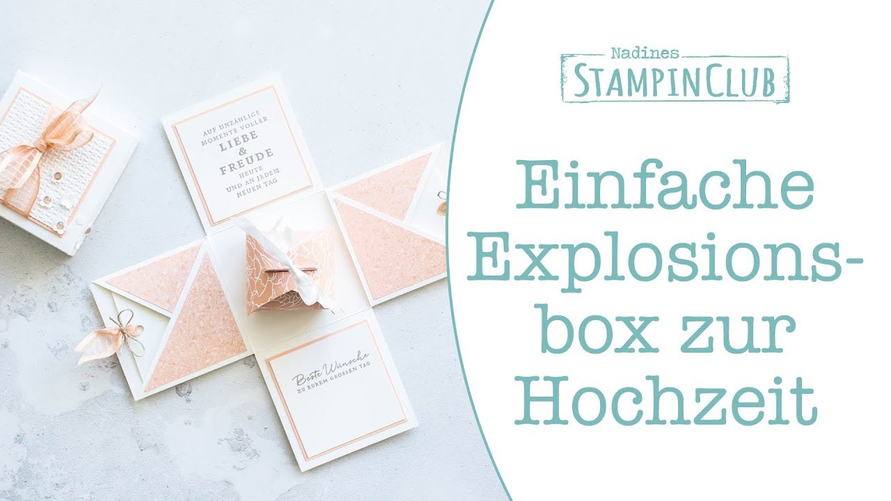 So bastelt man eine einfache Explosionsbox als Geschenk zur Hochzeit mit Stampin' Up!® Produkten