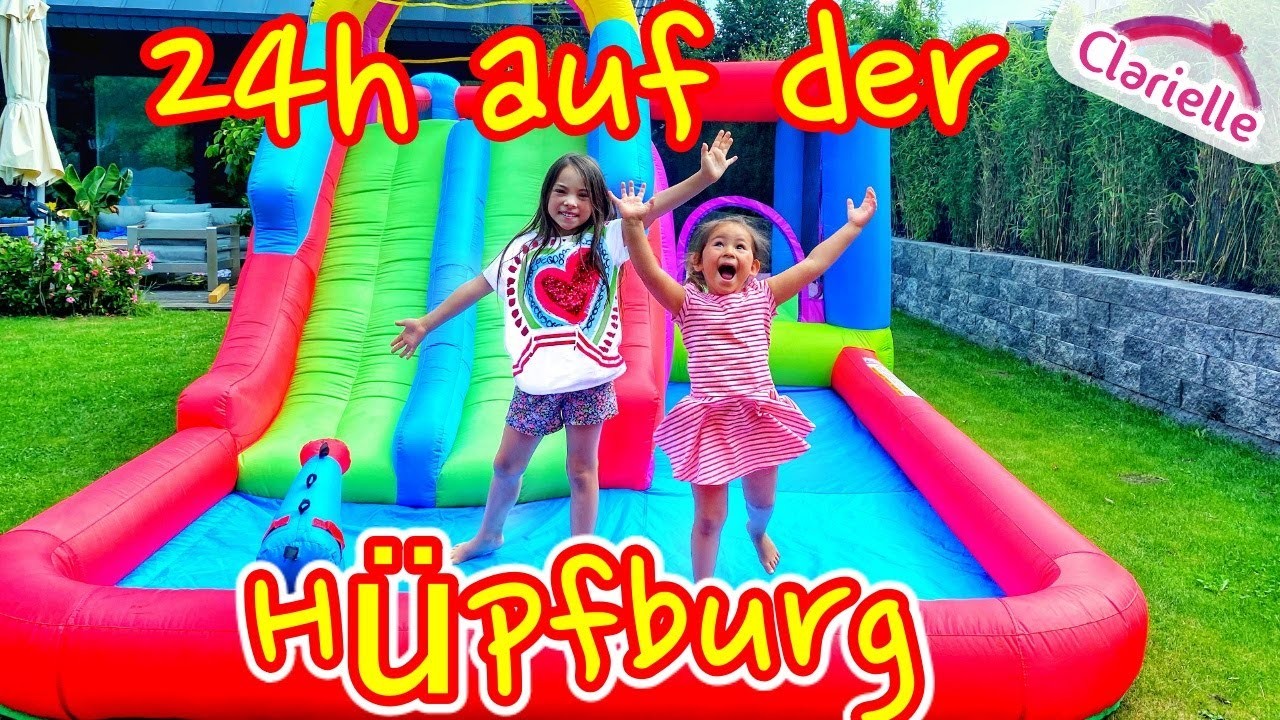 24h auf der Hüpfburg | 1. Tag lang auf dem Trampolin | Clarielle