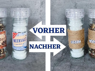 DIY – Geschenkidee unter 5€ mit LIEBE gemacht | Salzmühle und Pfeffermühle basteln
