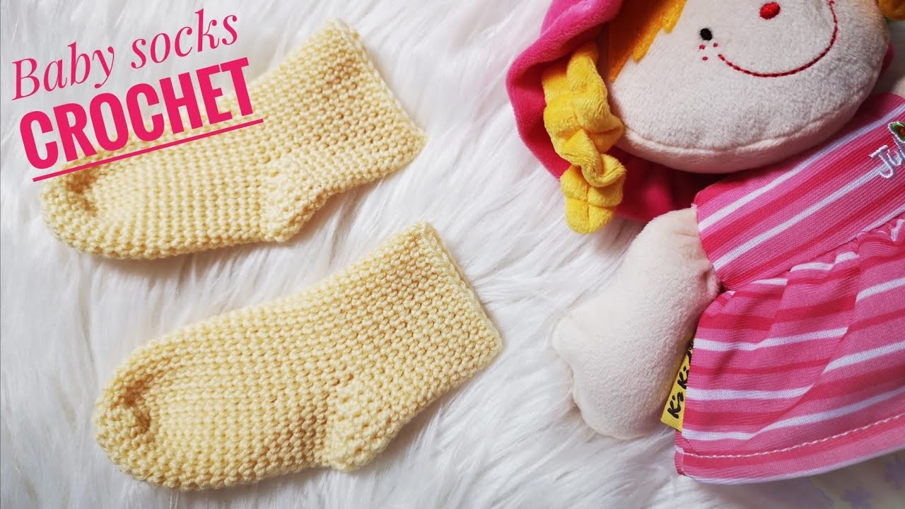Newborn Baby Socks Crochet, Babysocken Häkeln Für 0-3 Monate