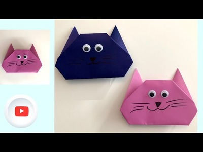 Origami Katze falten mit Papier ???? Origami Tiere basteln mit Kindern ???? DIY Animals