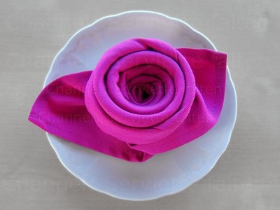 Servietten falten: Rose - Blume aus Servietten falten - Einfache Tischdeko selber machen ????