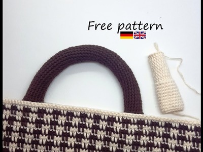 Taschengriff häkeln - how to crochet bag handle