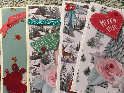5 einfache Weihnachtskarten Basteln. ACTION Material. Christmas Card DIY