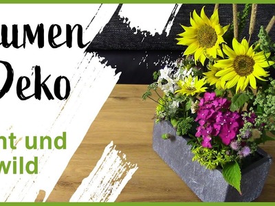 DIY - Blumendeko I Sommerdeko I Deko mit Sonnenblumen