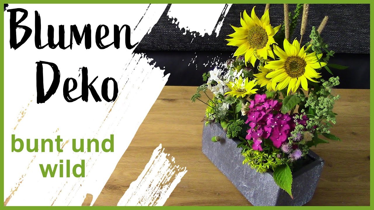 DIY - Blumendeko I Sommerdeko I Deko mit Sonnenblumen