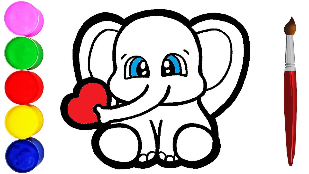 Elefant Zeichnen für Kinder Einfach Malen für Kinder