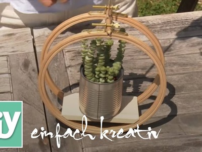 Stickrahmen Pflanzenregal | DIY einfach kreativ