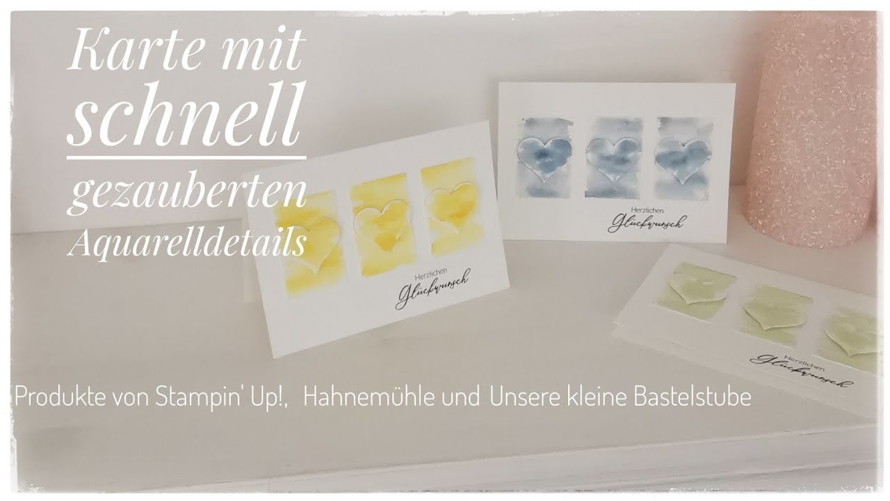 164. Video. Karte mit schnell gezauberten Aquarelldetails