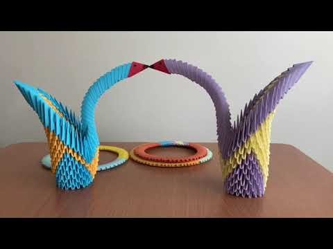 3d origami swan 动手益智，开心每一天????????