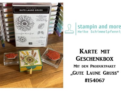 "All in one"  Karte mit Box - Produktpaket Gute Laune Gruss - Stampin' Up!