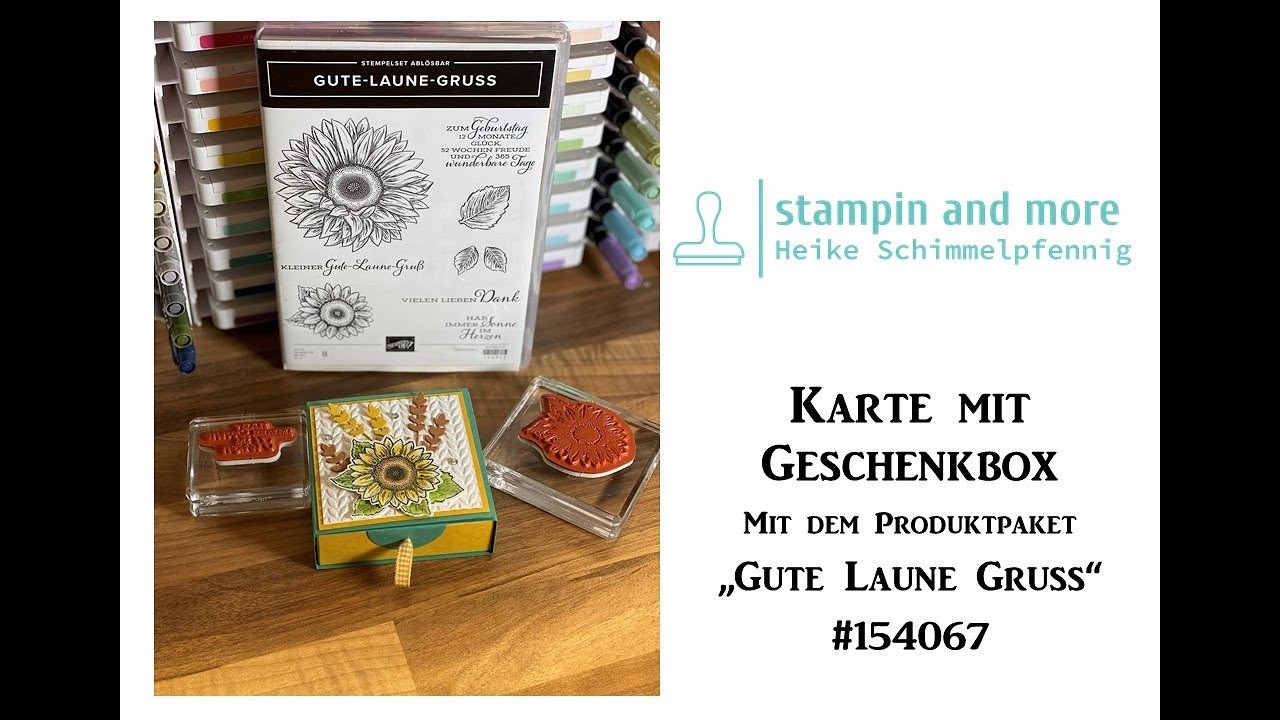 "All in one"  Karte mit Box - Produktpaket Gute Laune Gruss - Stampin' Up!