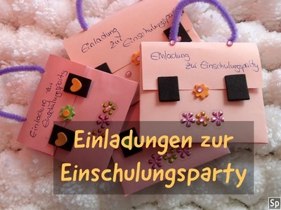 Basteln: Einladungen zur Einschulungsparty