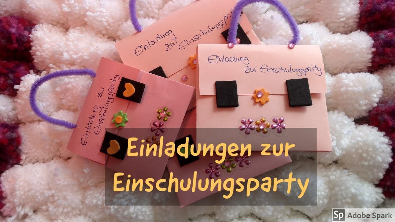 Basteln: Einladungen zur Einschulungsparty