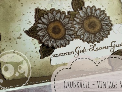 Grußkarte - Vintage Style - Gute-Laune-Gruß