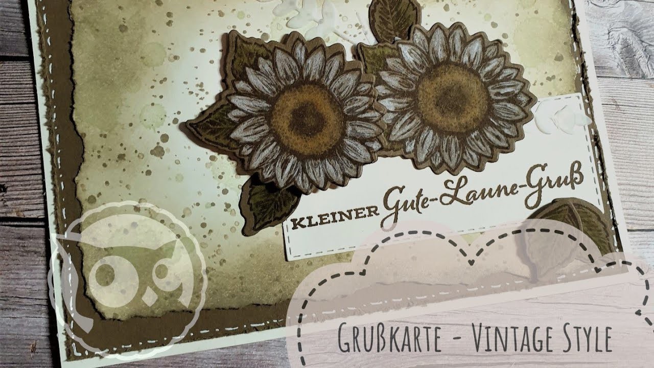 Grußkarte - Vintage Style - Gute-Laune-Gruß