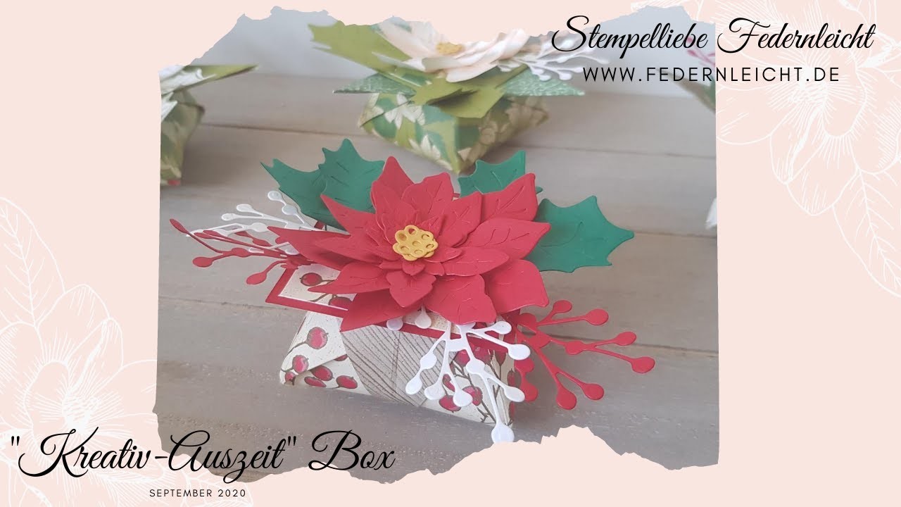 Kreativ Auszeit Box Sep. 2020 - Origami Sternen Box - Produktreihe "Weihnachtsblüten" von Stampin Up