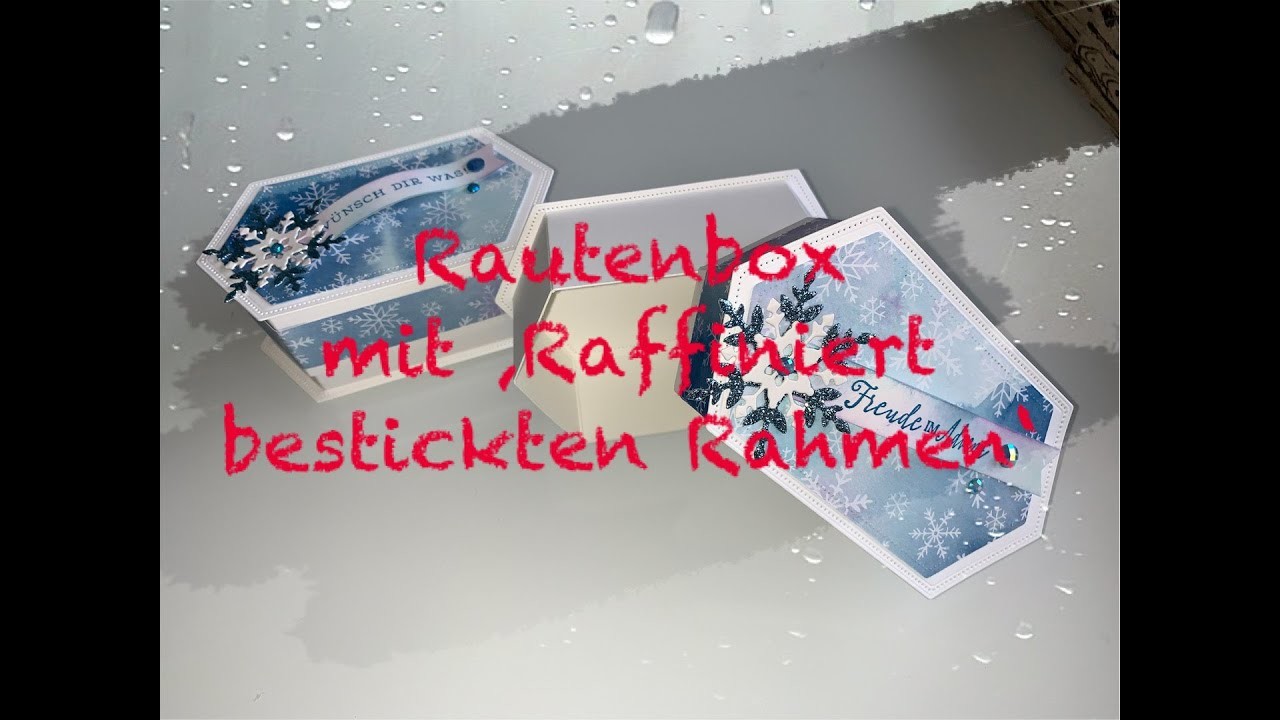 Rautenbox mit 'Raffiniert bestickten Rahmen'