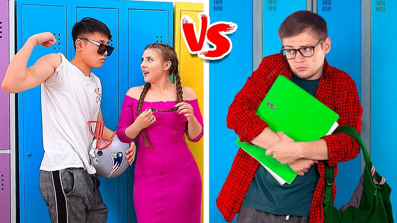 Sportler vs Nerd Streiche! - Schul Streich-Kriege