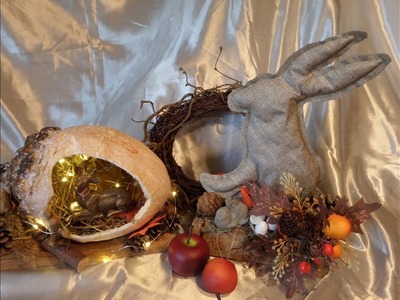 DIY-BASTELN: besondere HERBST-DEKO für Innen & Außen aus alten Tischdecken - Upcycling :))