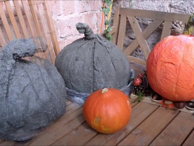 DIY-BETON: Tolle, natürliche XXL Kürbisse & in allen Größen einfach selber machen   :))