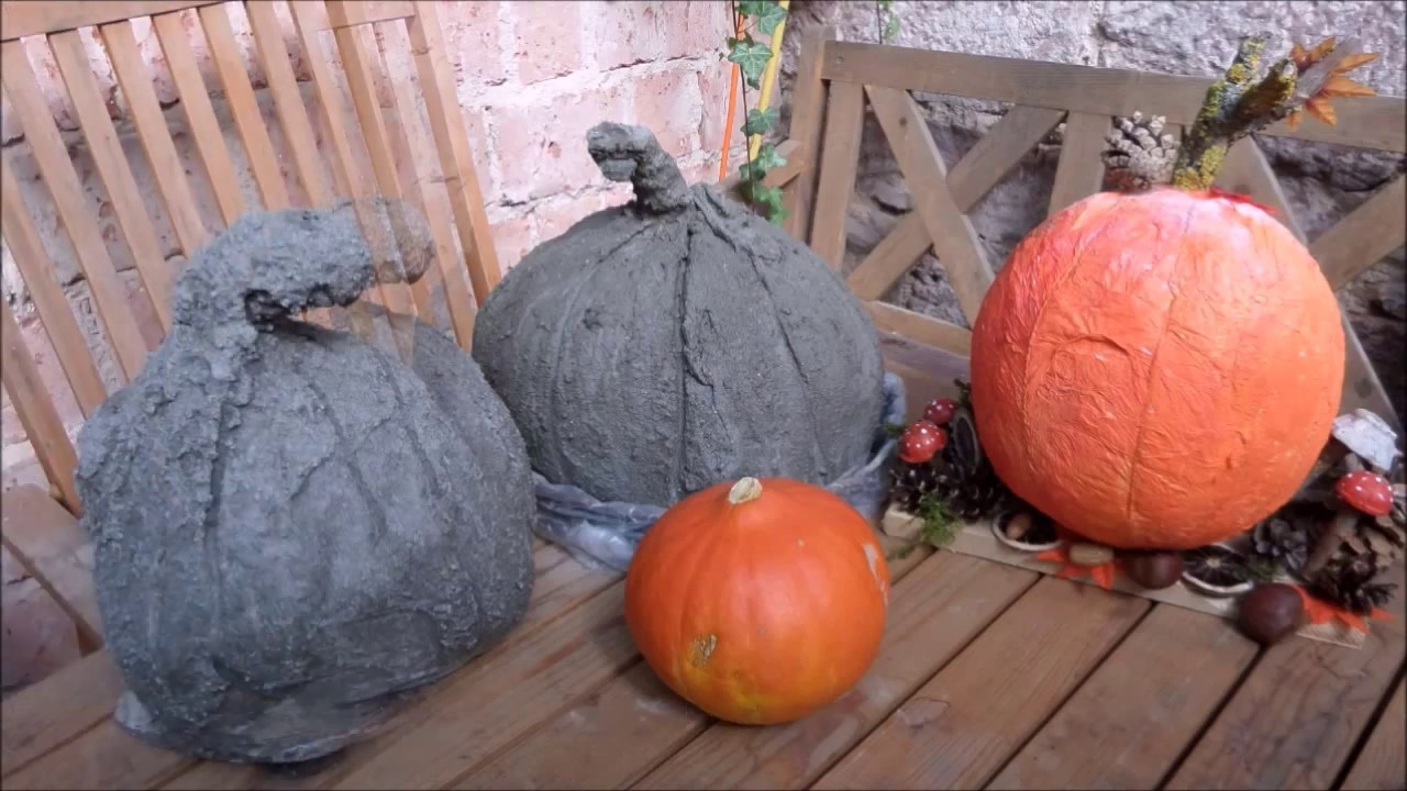 DIY-BETON: Tolle, natürliche XXL Kürbisse & in allen Größen einfach selber machen   :))