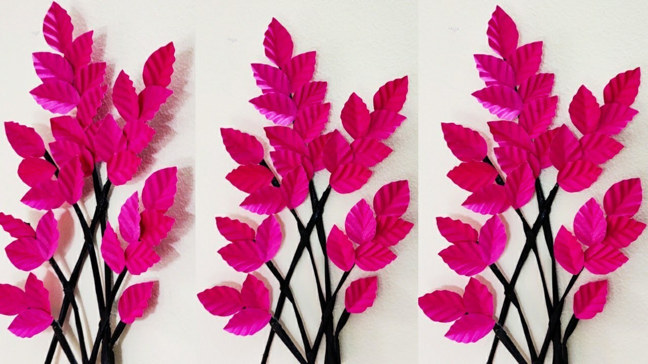 Handmade Paper Flower | DIY Home Decoration Paper Flowers | কাগজের ওয়ালমেট #9