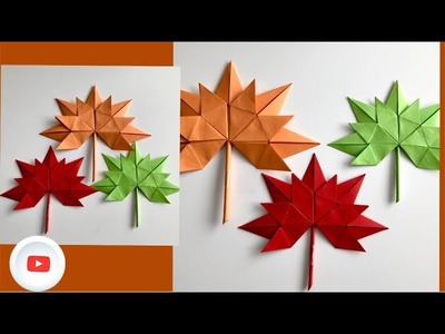 Herbstdeko selber machen ???? Origami Herbstblätter ???? DIY Paper Maple Leaf