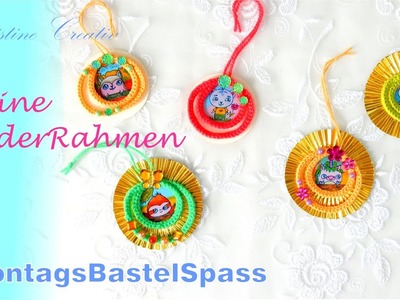 #MontagsBastelSpass ???? Bilderrahmen ???? Häkelschnur Rosette Embellishment #ChristineCreativ