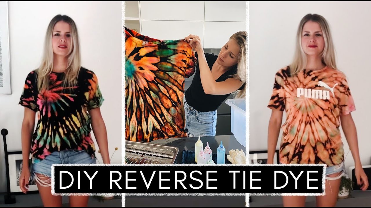 So geht´s richtig: DIY Reverse Tie Dye - T-Shirts mit Bleiche färben und batiken | Anleitung