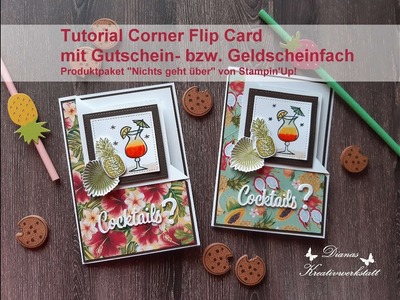Tutorial Corner Flip Card mit Gutschein- bzw. Geldscheinfach mit dem Produktpaket Nichts geht über