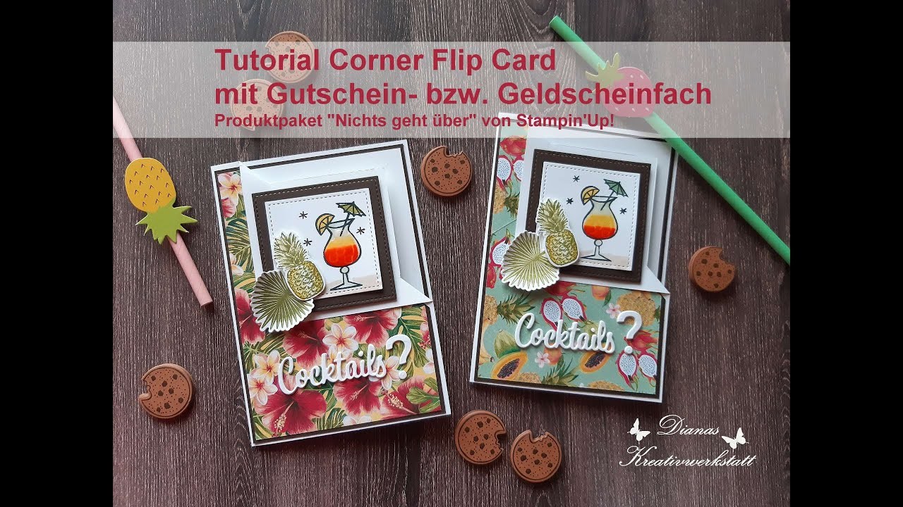 Tutorial Corner Flip Card mit Gutschein- bzw. Geldscheinfach mit dem Produktpaket Nichts geht über