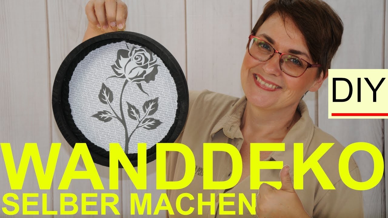 Wanddeko schwarz weiss aus Tablett