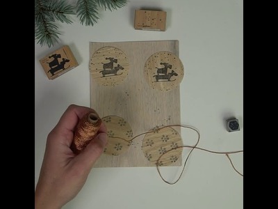 Weihnachtsanhänger aus Holzfolie