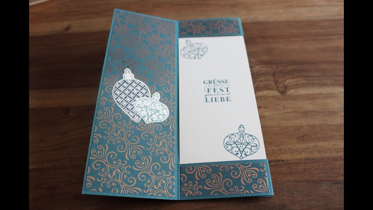 Besondere Weihnachtskarte mit Produkten von Stampin`UP!