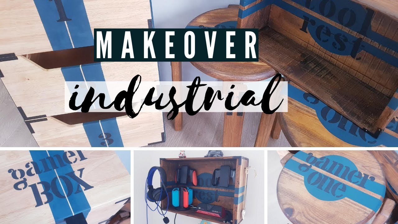 DIY 3 Möbel im Industrial Stil mit Kreidefarbe und Wachs streichen | Retro Look