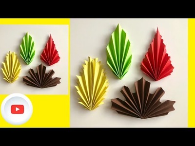 Herbstblätter aus Origami Papier selber basteln ???? Herbstdeko ???? DIY Paper Maple Leaf