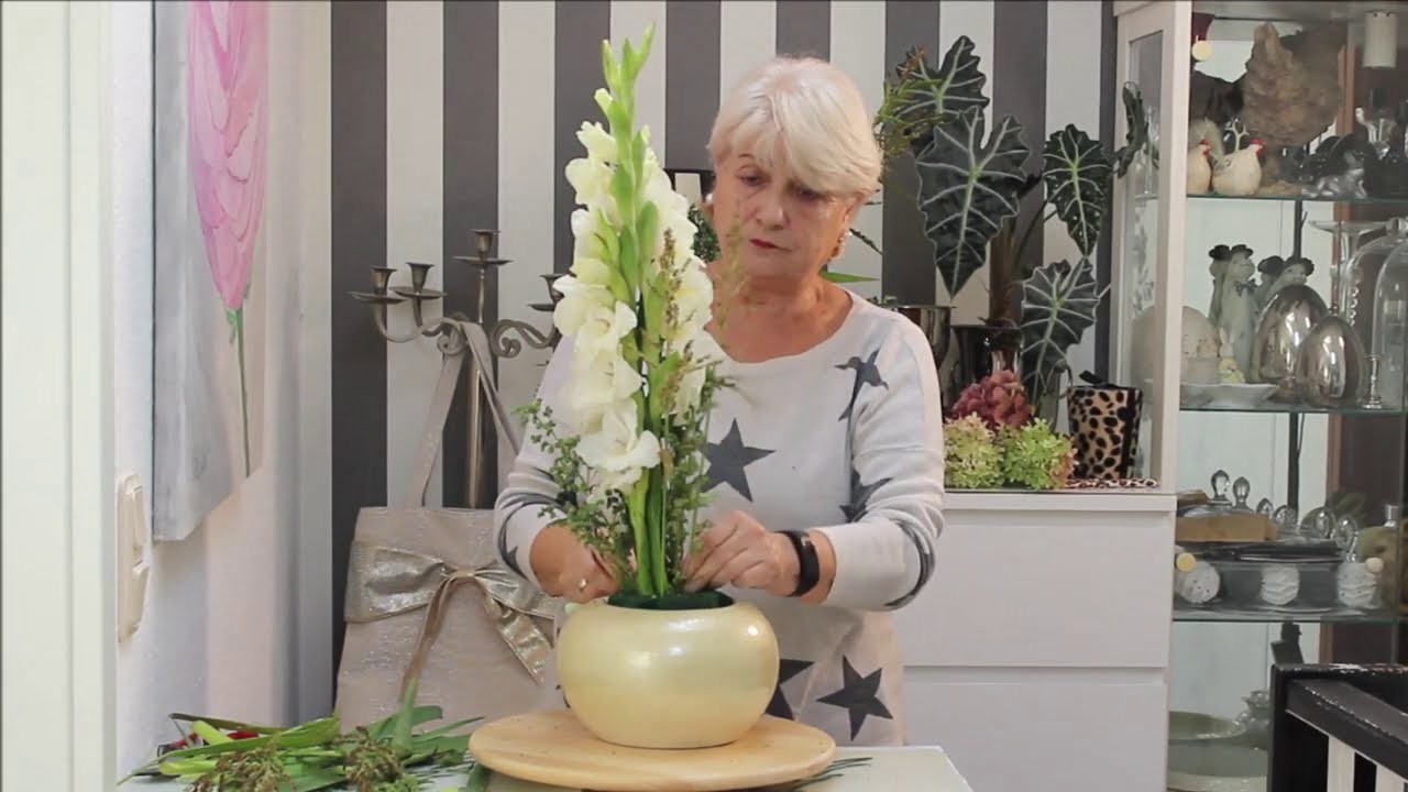 Herbstdeko " Gladiolengesteck" - Bärbels Wohn & Deko Ideen