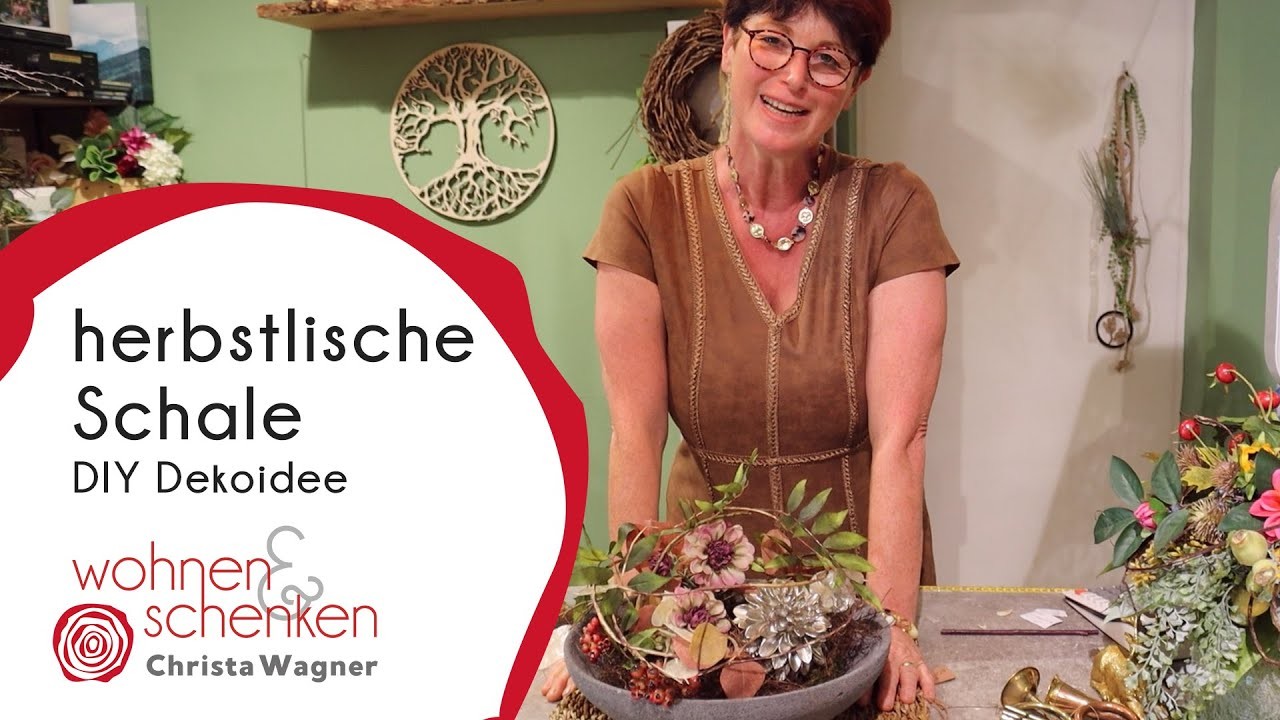 Herbstliche Schale | DIY Dekoidee von Wohnen & Schenken - Christa Wagner