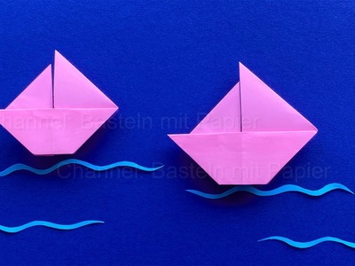 Origami Schiff basteln mit Papier - Origami Segelschiff falten ⛵