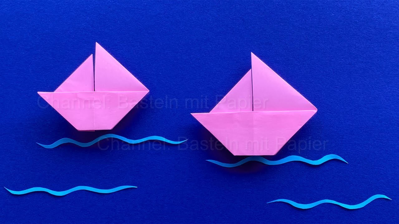 Origami Schiff basteln mit Papier - Origami Segelschiff falten ⛵