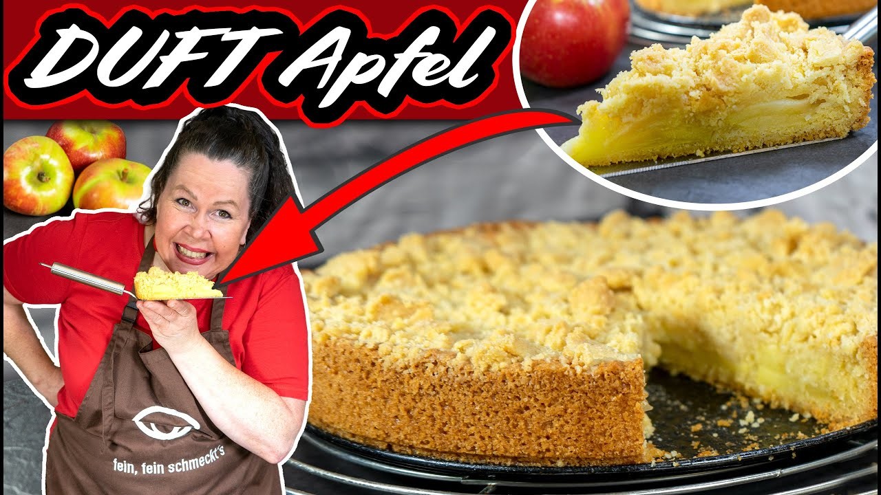 Saftiger Duft Apfelkuchen mit Streusel | in 10 min im Ofen