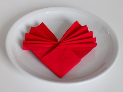 Servietten falten 'Herz' für Geburtstag, Muttertag, Hochzeit, Weihnachten & Valentinstag [W+]