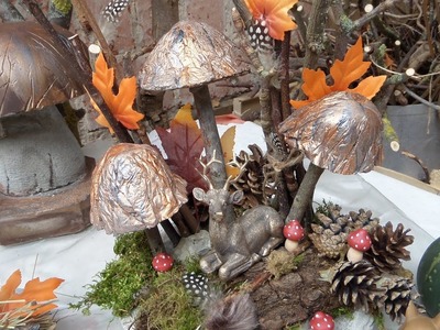 Wundervolle HERBST-DEKO mit Stein-Pilzen für Haus & Garten, Selber machen-leicht gemacht :))