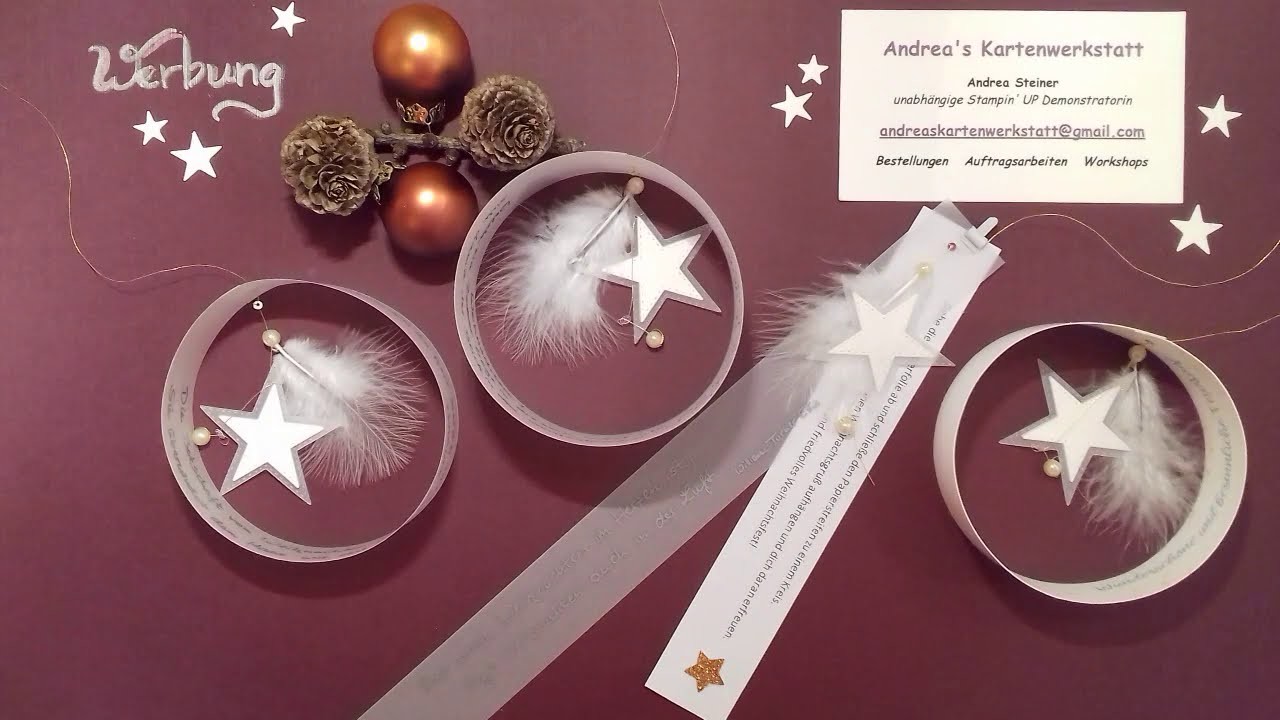 2 in 1 - Projekt: Weihnachtsgruß und Deko - Weihnachten in Andrea's Kartenwerkstatt -Stampin'Up!