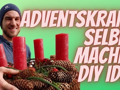 Adventskranz mit Zapfen selber machen -  Rustikaler Adventskranz - DIY Anleitung - Der andere Advent
