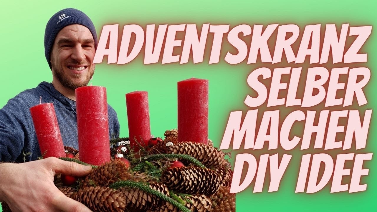 Adventskranz mit Zapfen selber machen -  Rustikaler Adventskranz - DIY Anleitung - Der andere Advent