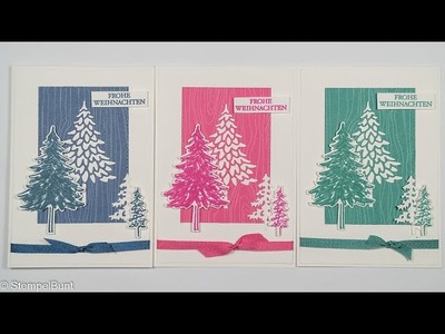 ANLEITUNG - Weihnachtskarte.Christmascard  "In the Pines" mit Stampin'Up!®