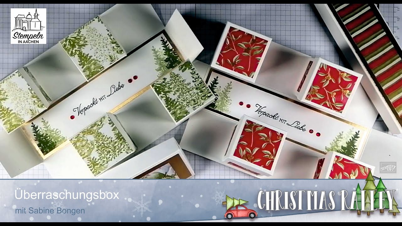 Christmas Ralley - Überraschungsbox mit 4 Schachteln zum Advent - #17