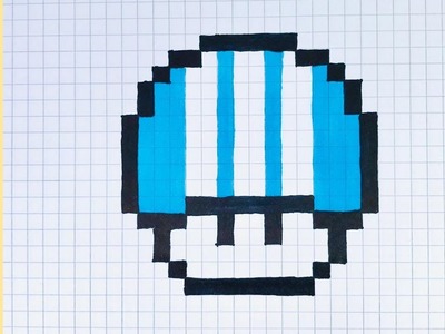 Come disegnare logo Adidas Pixel Art | Mushroom Super Mario pixelart
